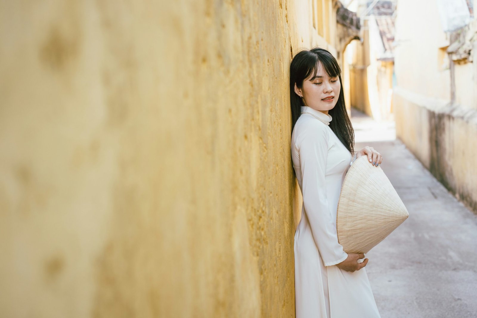 a woman in a white dress