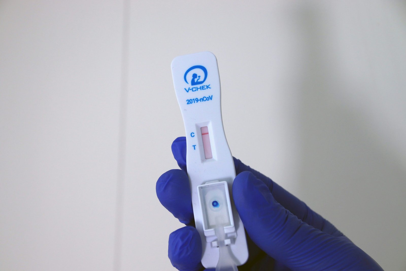 white and blue plastic device