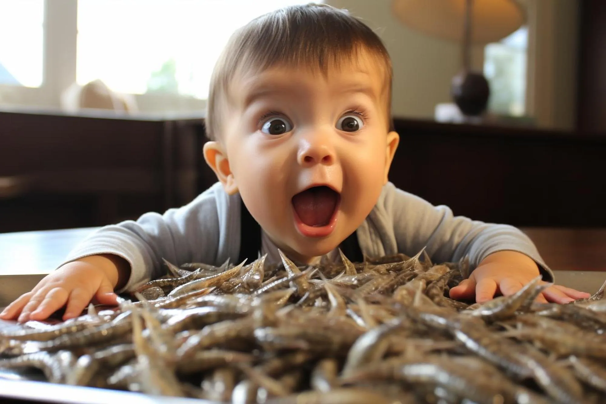 Child Trying Anchovies for the First Time Anchovie image photography