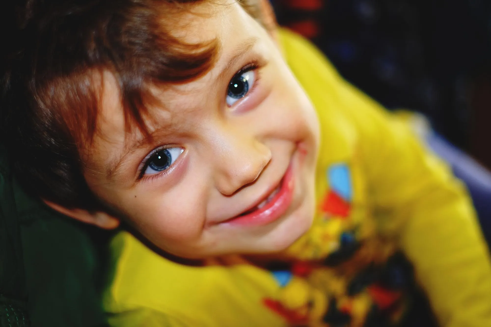 Close-up portrait of cute boy