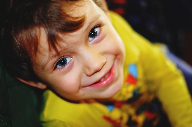 Close-up portrait of cute boy