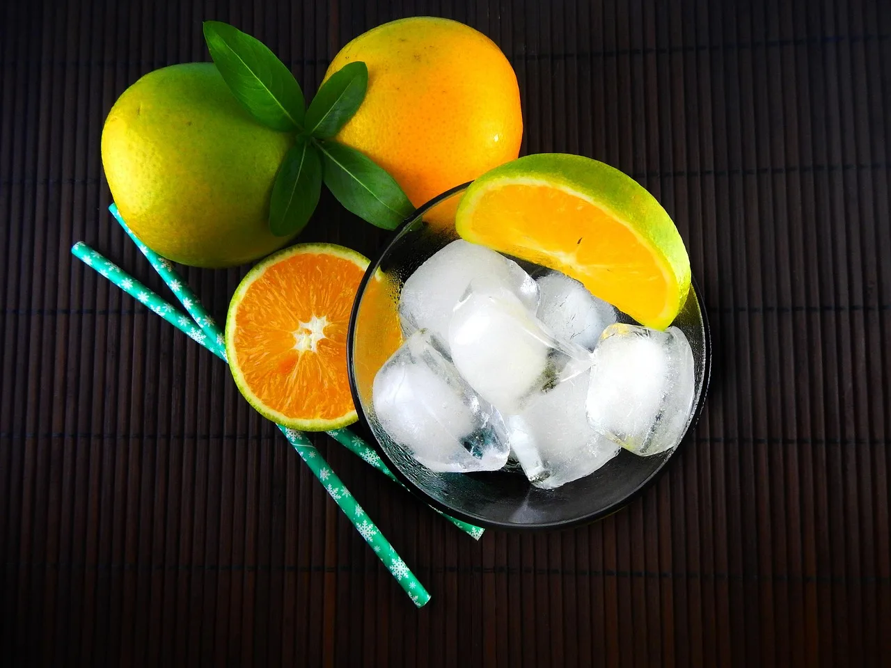 pomarańczowy, owoc, juice, orangeade, ice